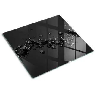 Tulup Herdabdeckplatte 60 cm x 52 cm Schwarz