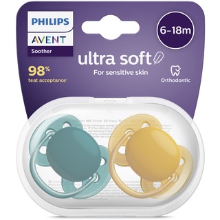 Philips Avent Ultra Air Beruhigungsschnuller, Silikon, 6-18M, 2er-Pack