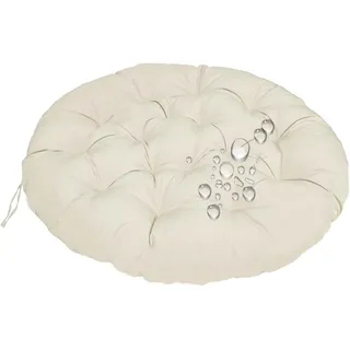 ZTGL Rund Groß Papasan Sitzkissen 160/170/180 cm, Papasansessel Kissen Outdoor Wasserdicht, Verdickt Polster Bodenkissen für Schwenksessel, Indoor Polyrattan Sessel Kissen,Beige,180 * 180CM