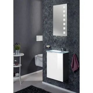 Fackelmann Waschbeckenunterschrank Badmöbel für Gäste-WC, Breite ca. 45 cm schwarz