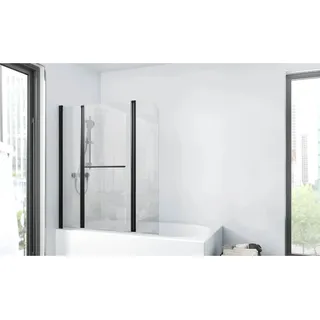 Aurlane Badewannenfaltwand Black Spirit 3 125 cm x 140 cm 3-teilig