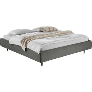 Polsterbett HOME AFFAIRE "Lumira, rahmenhohes Design & wahweise Überlänge", anthrazit, B:215cm H:40cm L:235cm, 94% Polyester, 6% Nylon, Betten, Polsterbett, inkl. 7-fache Einlegetiefenverstellung & saugroboterfreundliche Höhe