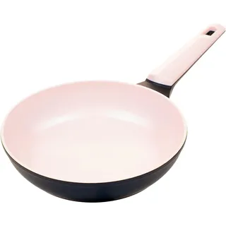 Genius Cerafit Trend Pastell Edition Bratpfanne Ø 20 cm - hochwertige Antihaft Pfanne Induktion- für alle Herdarten geeignet - frei Rosa/Schwarz - Rosa, Schwarz
