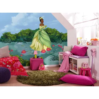 Vlies Fototapete -Tiana Lucky Pond - Größe 300 x 250 cm - Kinderzimmer, Tapete, Kindertapete