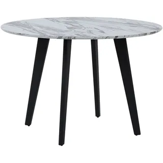 Beliani Kenton Ø 110 cm grau/schwarz/weiß