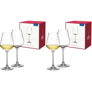 Villeroy & Boch - Toy's Delight Weißweinglas Klar, Spülmaschinenfest, Weihnachten, Gläser, Weingläser, Trinkgeschirr, Kristallglas (Packung mit 2)