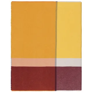 Biederlack Plaid Summer Plaid 130 x 170 cm Beige/Gelb/Orange/Rot