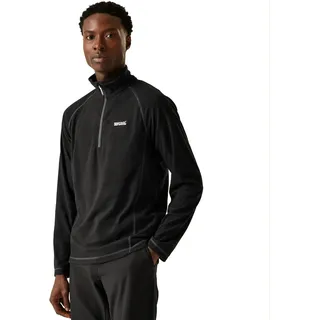 Regatta Montes leichte Mikrofleecejacke für Herren mit halbem Reißverschluss S Schwarz