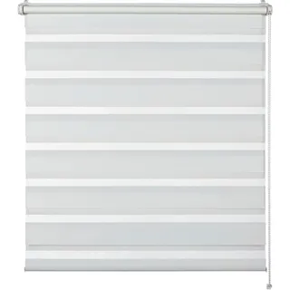 Schöner Wohnen SCHÖNER WOHNEN-Kollektion Doppelrollo »Tilda« transparent Sichtschutz mit Bohren/ohne Bohren freihängend geklemmt, silberne oder weiße Rollo-Technik, weiß