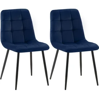 2er Set Esszimmerstuhl Tilde - Türkis