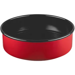 Riess, 0494-020, Tortenform Ø 26cm, COLOR ROT, Emaille, Volumen (empf.): 3,1 Liter, Herstellung in Österreich, LBH: 27,5x27,5x8,1cm, 1,064kg, Backform, Spülmaschinenfest, Ofenfest