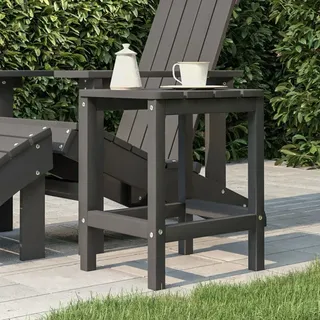 The Living Store Garten Adirondack-Tisch Anthrazit 38x38x46 cm HDPE - Grau