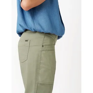Stoffhose TONI "Sue Joggpants 7/8", Damen, Gr. 44, N-Gr, light khaki, Web, Obermaterial: 77% Baumwolle, 20% Polyamid, 3% Elasthan, unifarben, schmal lang, Hosen Stoffhose, mit Stretch