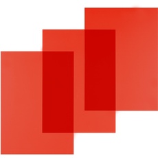 Bild von Einbanddeckel-Klarsichtfolie A4, PVC-Folie, 0.20 mm, 100-er Pack, transparent/rot