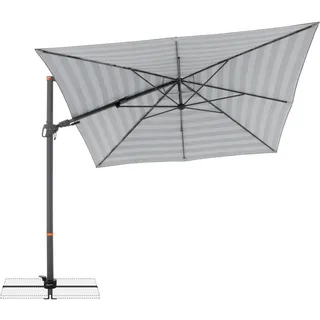 Doppler Ampelschirm , Anthrazit, Grau , Metall, Textil , 280x280 cm , 360° drehbar, höhenverstellbar, stabile Strebegelenke, UV-beständig, wetterbeständig , Sonnenschutz, Sonnenschirme