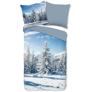 Traumschlaf Flanell Bettwäsche Winterlandschaft