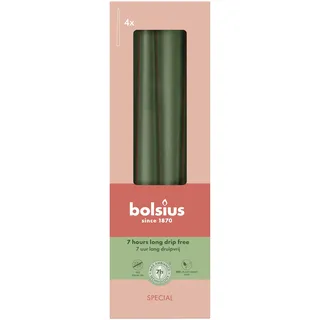 Bolsius Glatte Spitzkerzen 24,5 cm grün