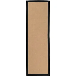 carpetfine Sisalteppich »Sisal | auch als Läufer erhältlich« rechteckig 5 mm Höhe mit Bordüre, Anti Rutsch Rückseite, viele Größen, Wohnzimmer, grau