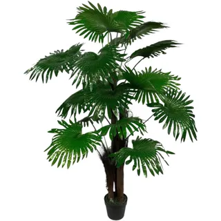 Seidenblumen Roß Fächerpalme Real Touch 140cm ZJ, Kunstpalme Kunstpflanzen künstliche Palme Pflanzen Kunstpalmen Kunstbaum, Home Deko künstliche Pflanze, Deco Dekoration Palm Zimmerdeko