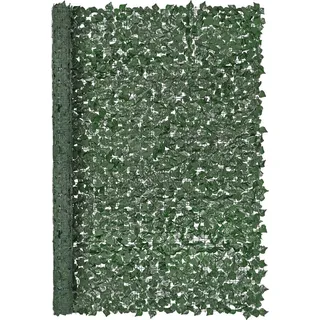 Vevor Sichtschutzzaun aus Efeu, 2440 x 1830 mm, künstliche Pflanzenwand, Efeuzaun mit verstärkter Verbindung, künstliche Hecken mit Weinblättern als Dekoration für Garten, Hof, Balkon oder Terrasse