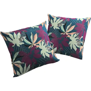 ADAM Audio Dekokissen Jungle 40 x 40 cm Blau/Lila