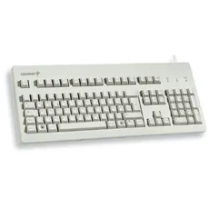 CHERRY G80-3000, EU-Layout, QWERTY Tastatur, kabelgebundene Tastatur, mechanische Tastatur, CHERRY MX BLUE Switches, Hellgrau