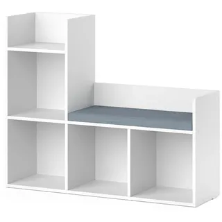 Vicco Kindersitzbank Luigi Weiß 107.2 x 88.6 cm , Holzwerkstoff , Rechteckig , 107.2x88.6x30.9 cm , Babymöbel & Kindermöbel, Kinderzimmer & Jugendzimmer, Kindersitzgruppe
