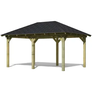 Karibu »Perida«, mit Dachschindeln 2,89 x 4,29 m