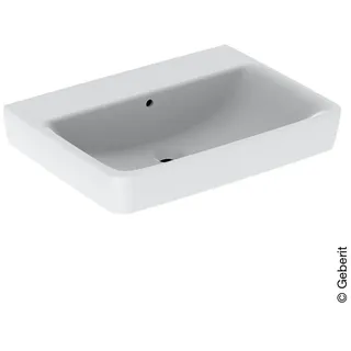 Geberit Renova Plan, Waschtisch, 65x48 cm, ohne Hahnloch, mit Überlauf, 501642, 501642001