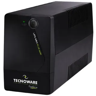 Tecnoware UPS 1500VA für PC/Modem, NICHT für Gaming/Konsole, ERA PLUS USV mit 2 Schuko, Software, Schutz vor Stromausfall und Spannungsschwankungen, ideal für PC, Modem, NAS, POS, Videoüberwachung