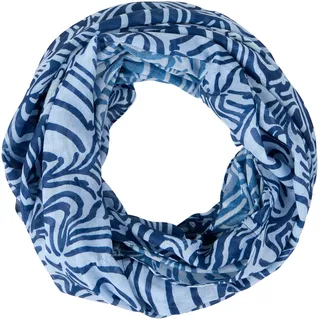 LAURA SCOTT Loop gemusterte und bedruckte Optik, leichtes Webmaterial, marine, hellblau,