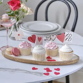Ginger Ray Valentinstag-Cupcake-Topper mit Herzen, Stempeln, Umschlägen und mehr, 12er-Pack