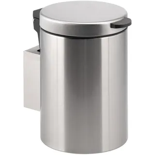 bremermann Wand-Kosmetikeimer 3 Liter, silber, Edelstahl , Edelstahlfarben , Metall , 16x24x23 cm , Badaccessoires, Abfalleimer