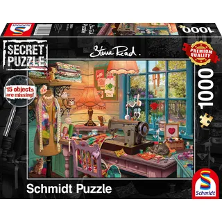 Schmidt Spiele 59654 Secret Puzzles, Im Nähzimmer, 1000 Teile