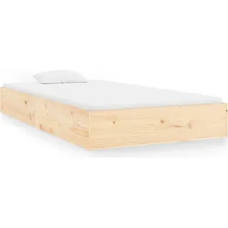 vidaXL Massivholzbett 90x200 cm - Braun