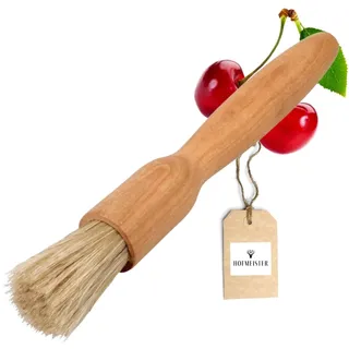 HOFMEISTER® Haushaltspinsel aus geöltem Kirschholz, rund, Breite: 2,5 cm, Länge: 18 cm, Backpinsel mit Naturborste