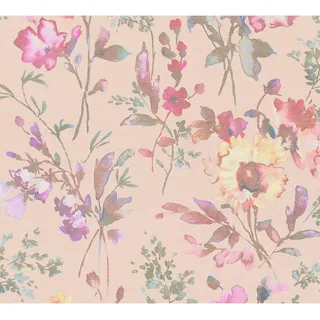 AS Creation Vliestapete Blüten 10,05 x 0,53 m Beige-Rosa FSC®