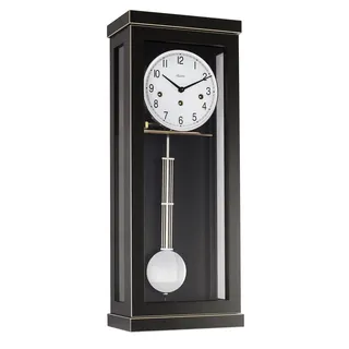 Hermle 70989-740341 Progressistische Wanduhr 4 4 Westminster, Schwarz 57 cm x 22,5 cm x 13 cm