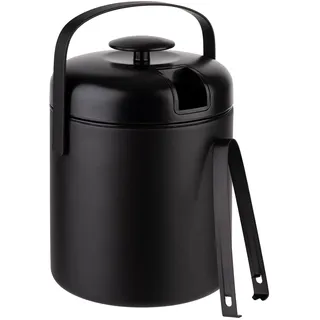APS Eiseimer-Set in schwarz, Ø 14 cm, H: 22 cm, 1,3 Liter