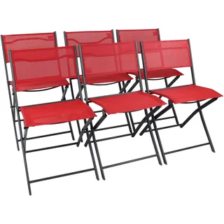 VCM Sumila Gartenstuhl 45 x 45 x 0 cm rot 6 St.