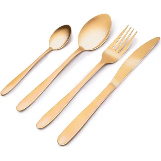 alpina BesteckSet -16 Teile - 4 Personen - Gold Matt - Gold