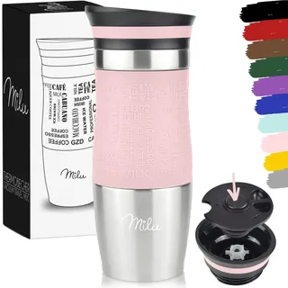 MILU Thermobecher 0,37 l Rosa 3 St.