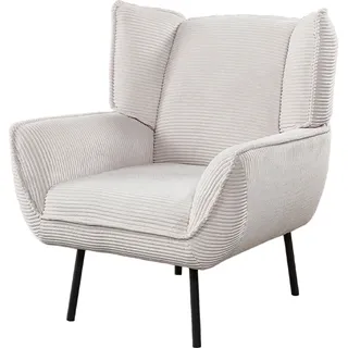 KAWOLA Sessel CALLA Relaxsessel Cord cremeweiß - Weiß