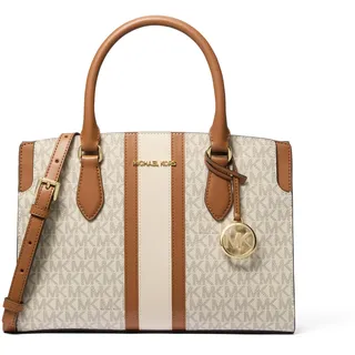 Michael Kors Becca Henkeltaschen Kunstleder Beige/Weiß