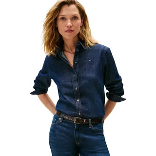 Tommy Hilfiger Damen Jeanshemd Milo Regular Fit, Blau (Milo), 32W/32L