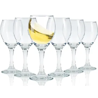 Soopiiso Limoncello Schnapsgläser mit Stiel, Likörgläser,Weingläser, 13cl/130ml, 6 Stück