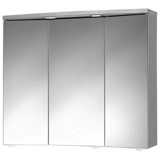 Spiegelschrank JOKEY "Trava LED", grau (alufarben), B:75cm H:65cm T:22cm, MDF, Schränke, Spiegelschrank, 75 cm Breite