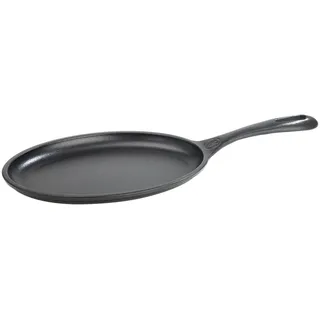 VICTORIA Fajita Pfanne Induction Emaillierte Gusseisen 25x18cm Bratpfanne Geeignet für Feuer, Grill, Backofen, Ceranfeld, Gas, Cast Iron Skillet, Toxic Free Kochgeschirr ohne PTFE oder PFOA