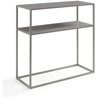 [en.casa] Konsolentisch Kuhmo , Hellgrau , Metall , Rechteckig,Rechteckig , 80x80x30 cm , Wohnzimmer, Wohnzimmertische, Konsolentische