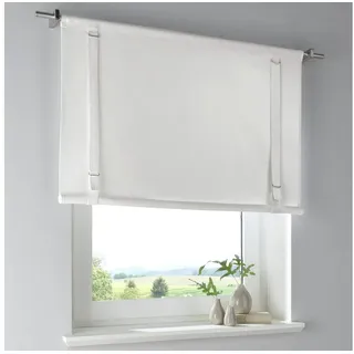 Kutti »Tim« mit Stangendurchzug freihängend Baumwolle, weiß, Raffgardine Bindegardine,